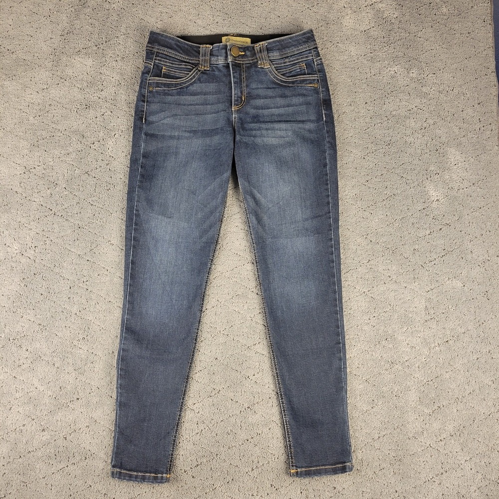 Democracy Jeans Womens 6 Blue Ab Technology Skinny Dark Wash Slimming Shaping